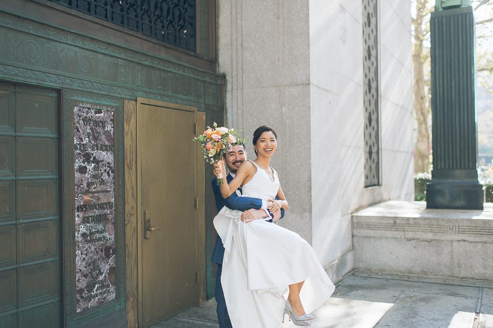 Civil Ceremony at the NYC Marriage Bureau, captured by fun NYC wedding & elopement photographer Ben Lau.