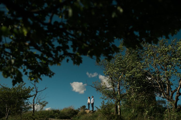 Melissa & Dave's Bear Mountain engagement session in Upstate NY, captured by fun, photo-documentary, Hudson Valley Wedding photographer Ben Lau.