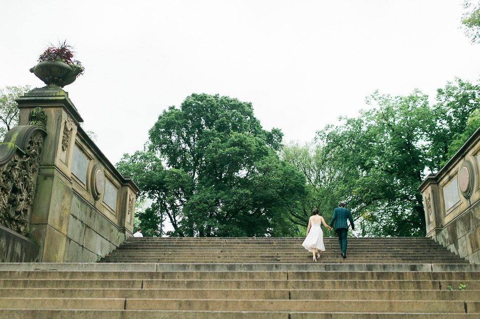 Central Park wedding in NYC, captured by fun, candid, photojournalistic NYC wedding photographer Ben Lau.