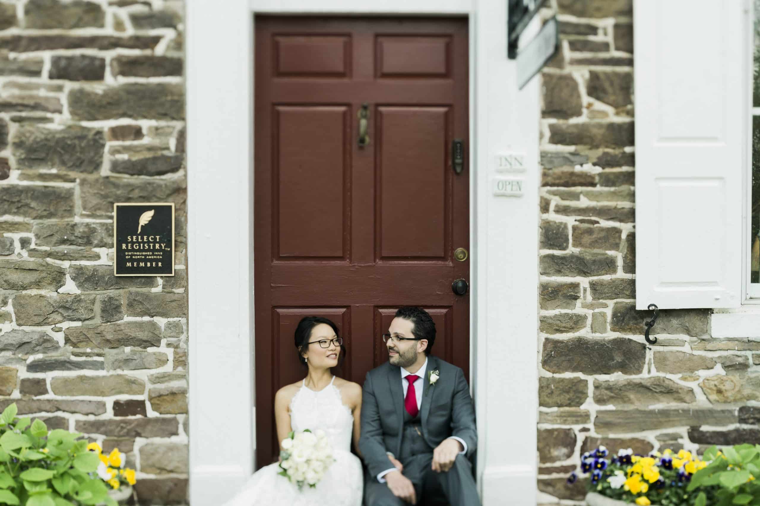 Jessica & Cory's rustic NJ wedding at the Woolverton Inn, captured by fun, candid, photojournalistic wedding photographer Ben Lau.